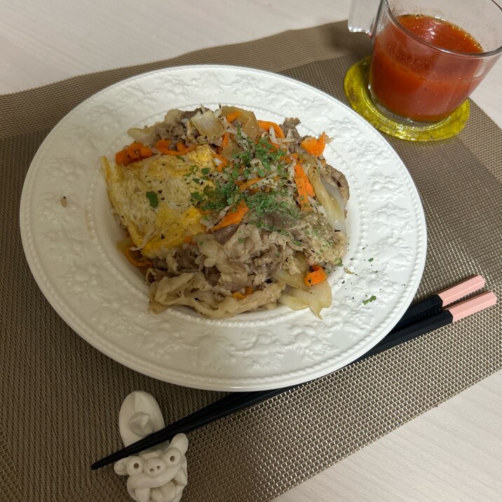 アレンジ牛丼